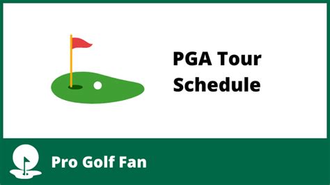 pga tour schedule 2023 wiki